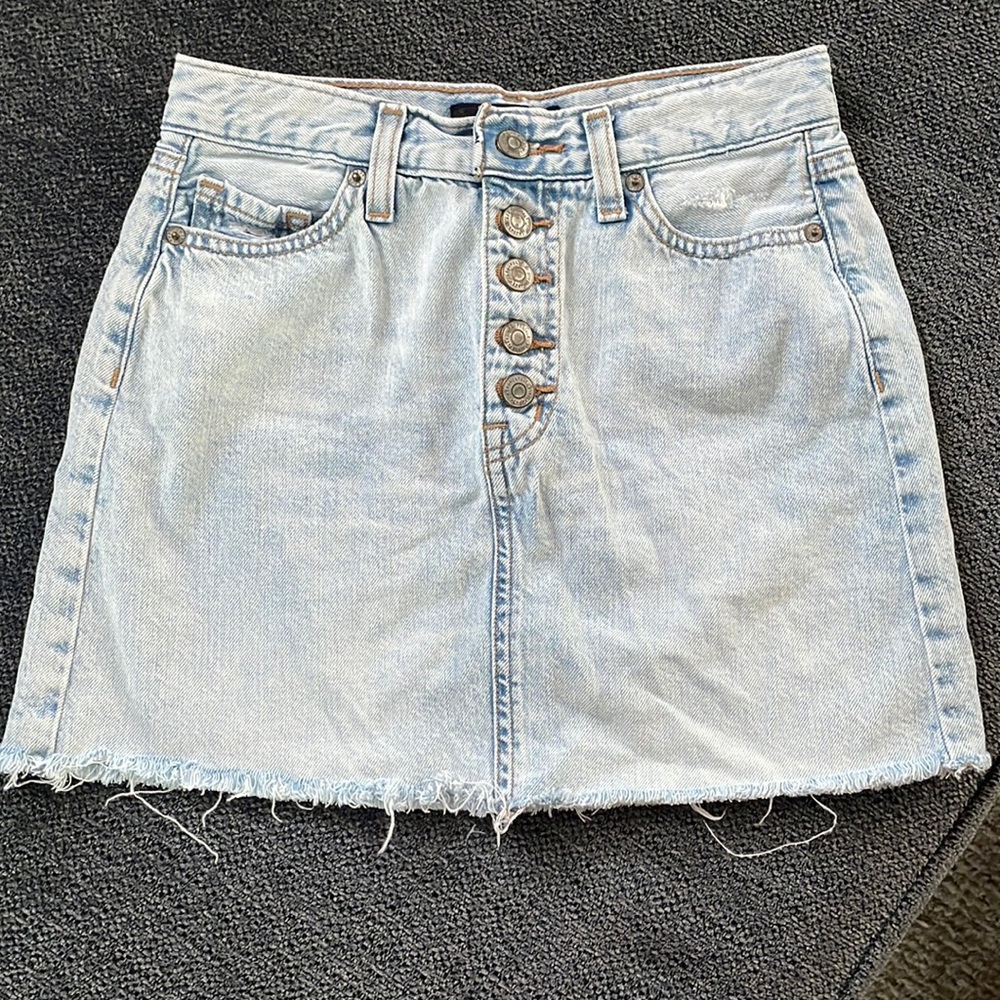 Aeropostale 00 Light Blue High Rise Denim Skirt